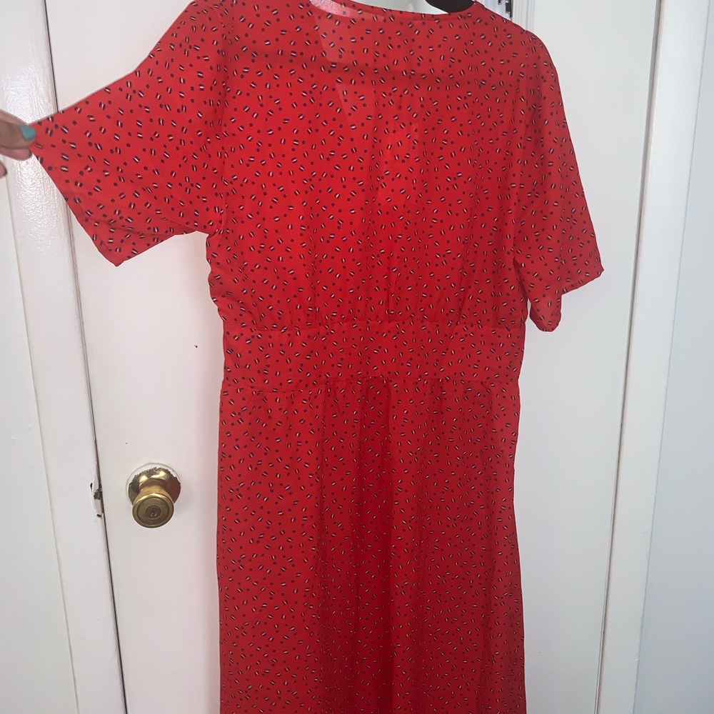 NWT - Asos red print maxi dress